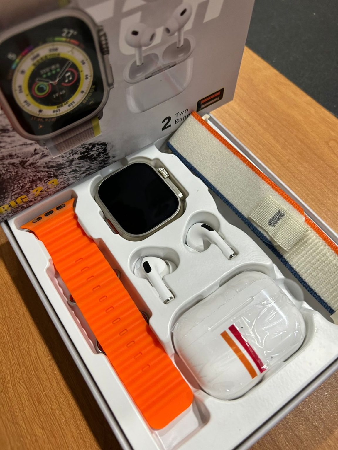 Combo WatchQ9Ultra reloj ultra con audif