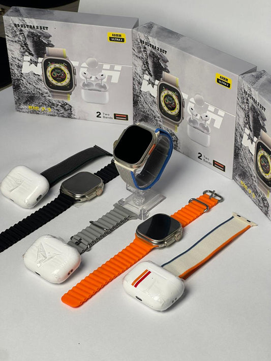 Combo WatchQ9Ultra reloj ultra con audif