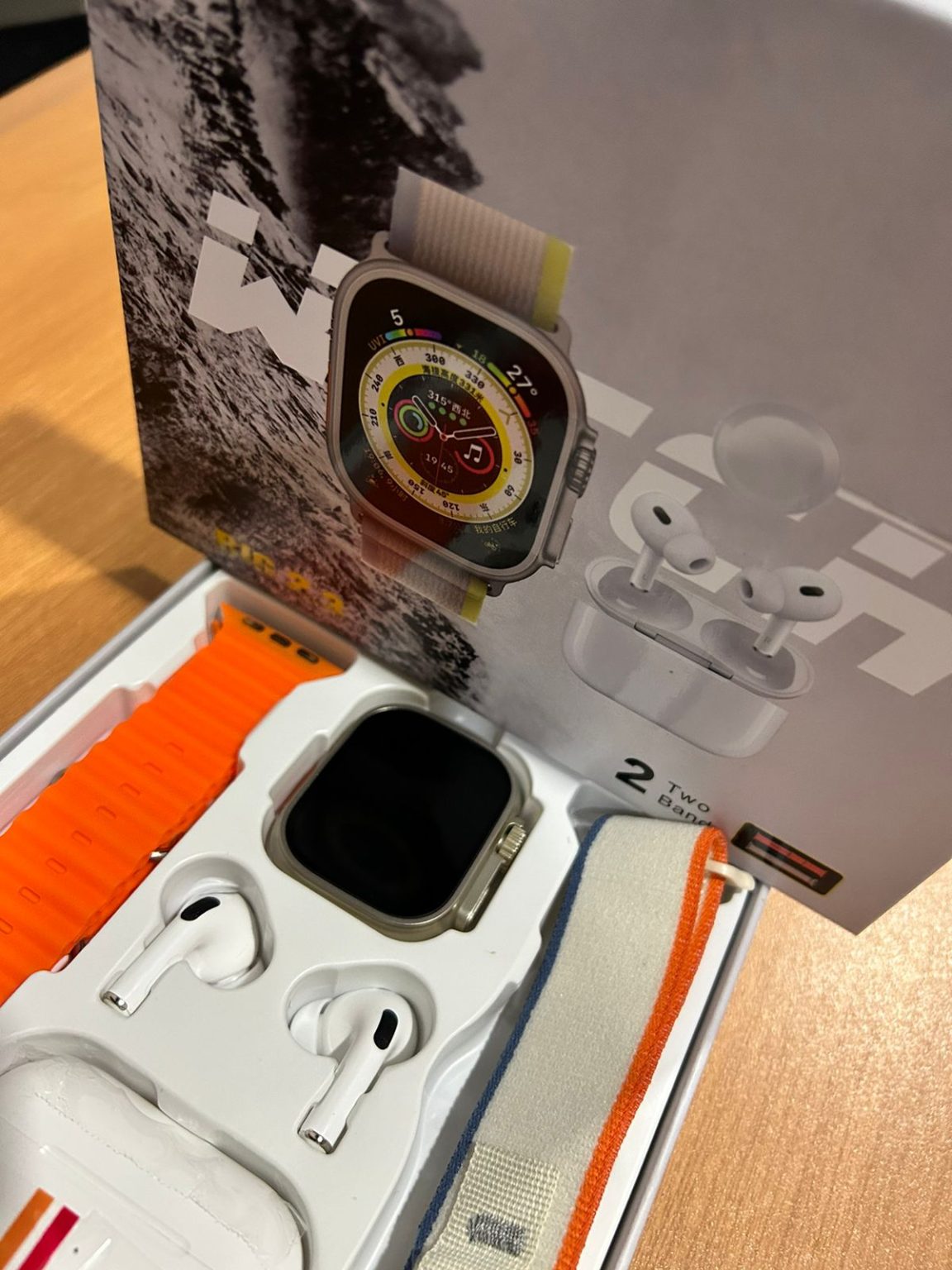 Combo WatchQ9Ultra reloj ultra con audif